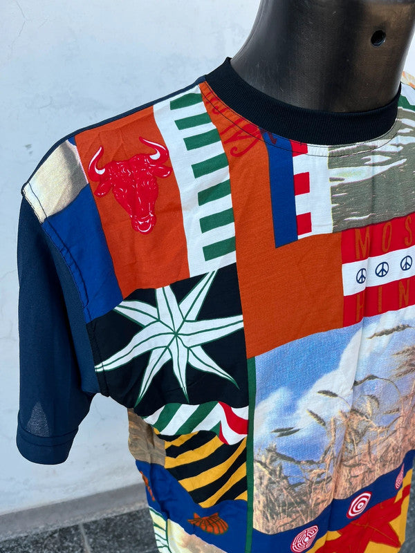 T-shirt Moschino patchwork nuova anni 90"
