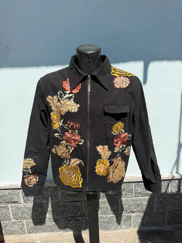 Giacca uomo Roberto Cavalli SS2003 ricami floreali