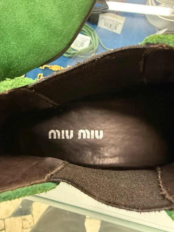 Polacchini / Chelsea boots Miu Miu uomo verde