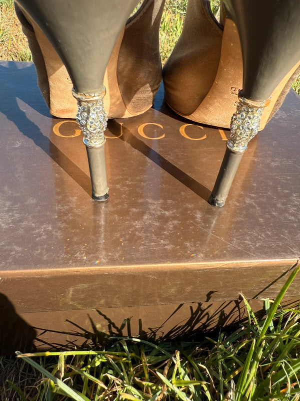 Tacchi Slingback Gucci bambù Swarovski