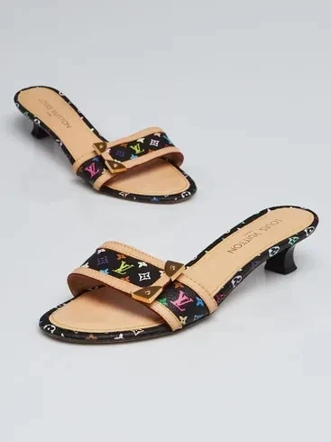 Sandali kitten heels Louis Vuitton Murakami multicolor 2003 nuovi