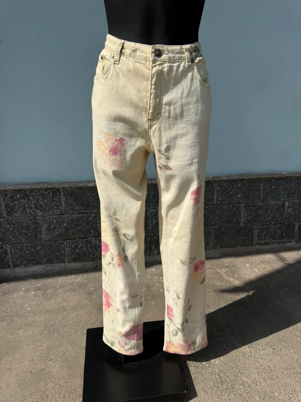 Jeans floreale Roberto Cavalli SS1998