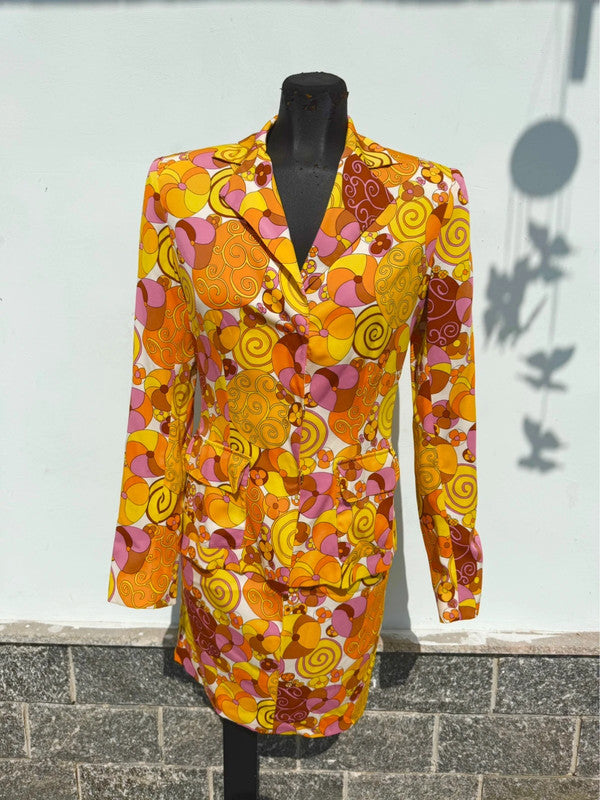Completo gonna Dolce&Gabbana SS2004 stampa astratta