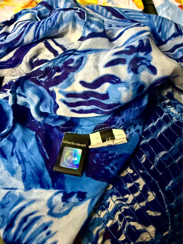 Top Roberto Cavalli FW2005 stampa vaso cinese