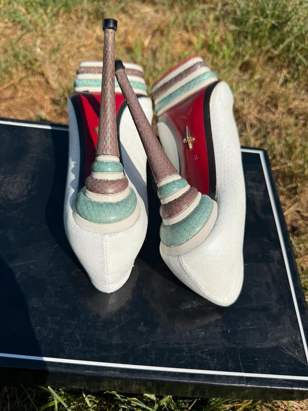 Tacchi Cesare Paciotti multicolore in pitone