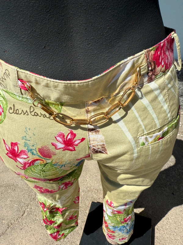 Completo giacca pantalone Roberto Cavalli aquile e fiori