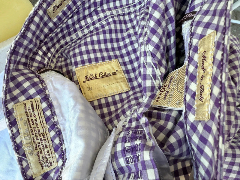 Pantalone Capri Jacob Cohen scacchi viola