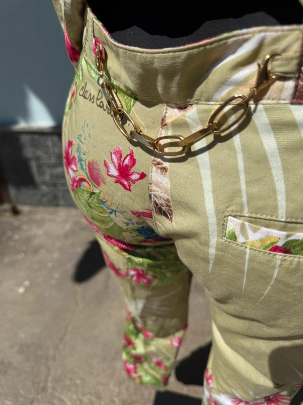 Completo giacca pantalone Roberto Cavalli aquile e fiori