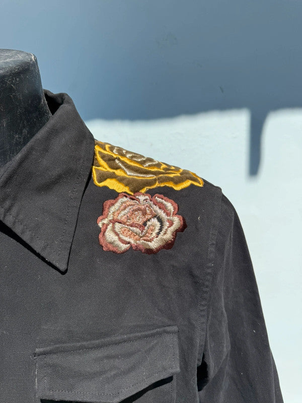 Giacca uomo Roberto Cavalli SS2003 ricami floreali