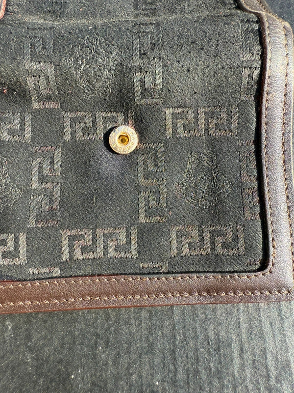 Portafoglio Versace con medusa e greca broccata