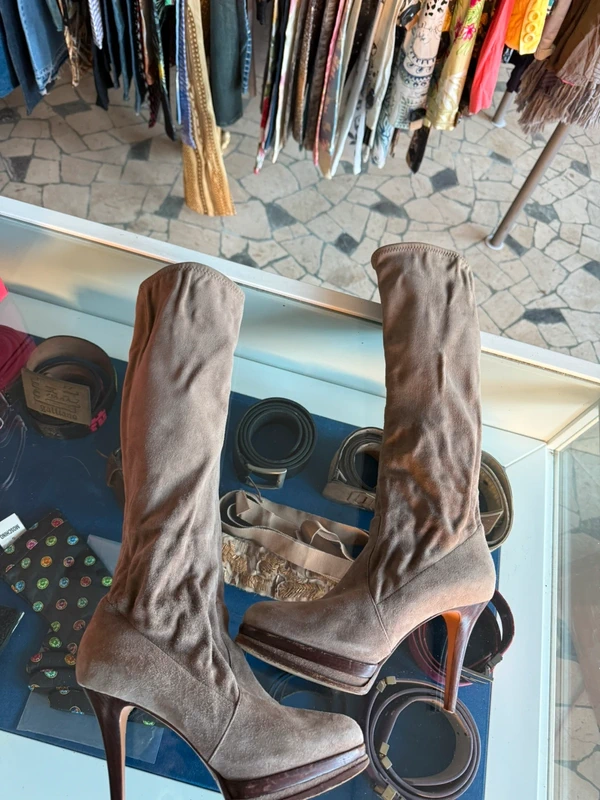 Stivali Casadei tacco alto e plateau