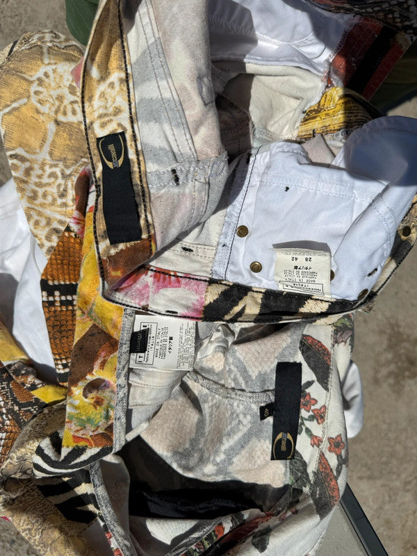 Completo giacca pantalone Roberto Cavalli SS2006 patchwork