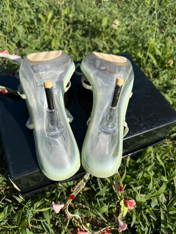 Sandali gioiello con tacco Casadei vigneto e foglie 🍃
